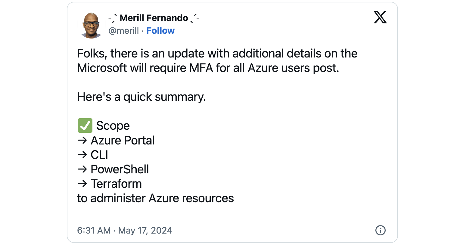 Azure MFA enforcing