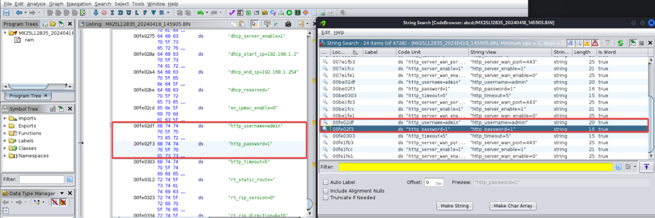 Plaintext data exposure