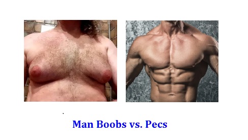 man boobs vs pecs
